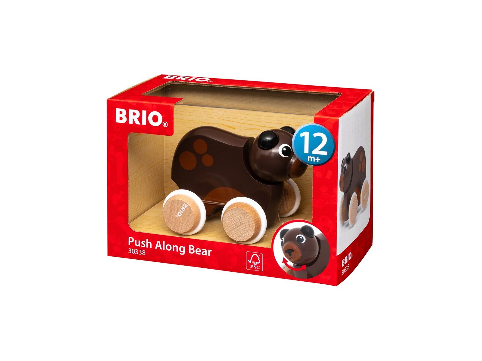 Brio Push Along Bear Brio Push Along Bear